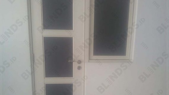 Sticker Sandblast Polos Pasang Di Blossom Residence Kemayoran